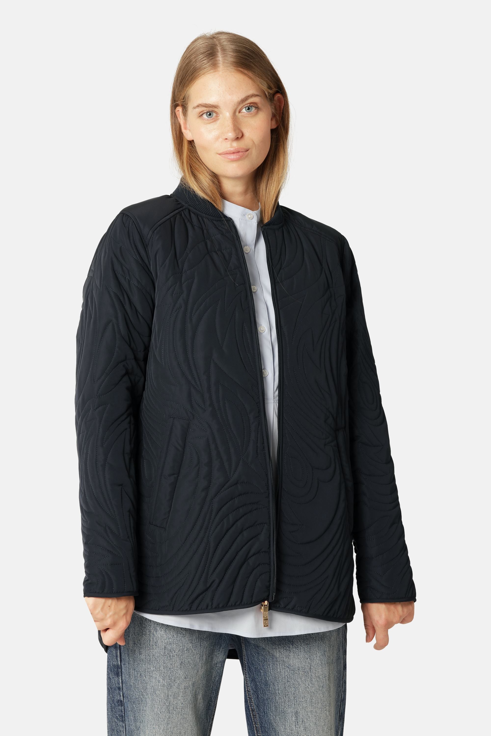 Short Quilt Jacket - Dark Indigo